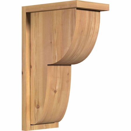 Crestline Smooth Corbel W/Backplate, Western Red Cedar, 7 1/2W X 12D X 20H